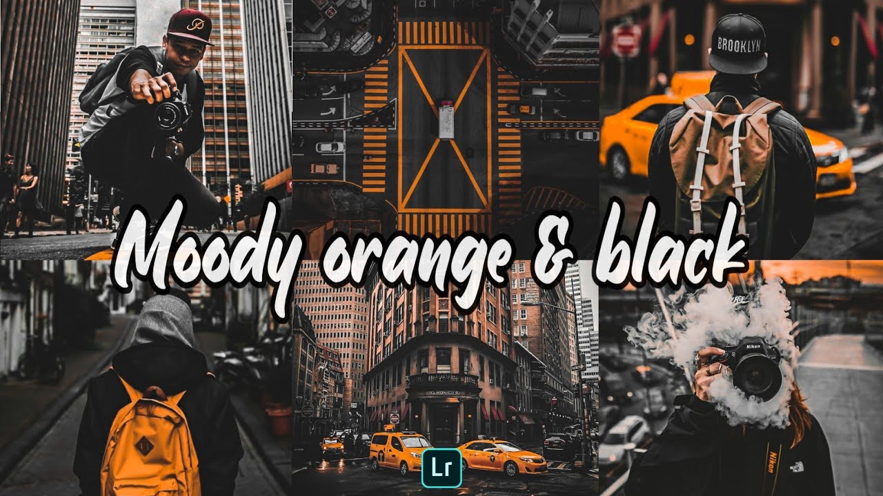 人像情绪照橙色和黑色色调Lr调色教程，Lightroom+Ps预设手机滤镜下载！ — Lr资源网