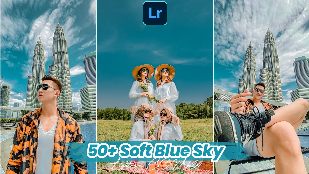 50款INS风蓝色天空人像摄影后期调色，LR/PS预设/手机滤镜下载！ — Lr资源网